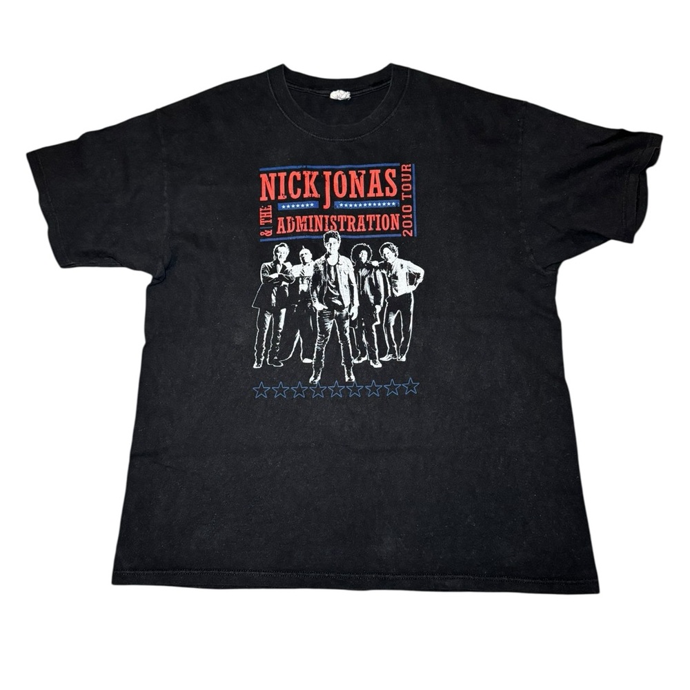 ✨Official Merch✨ Nick Jonas & The Administration Black Graphic 2010 Tour T-Shirt